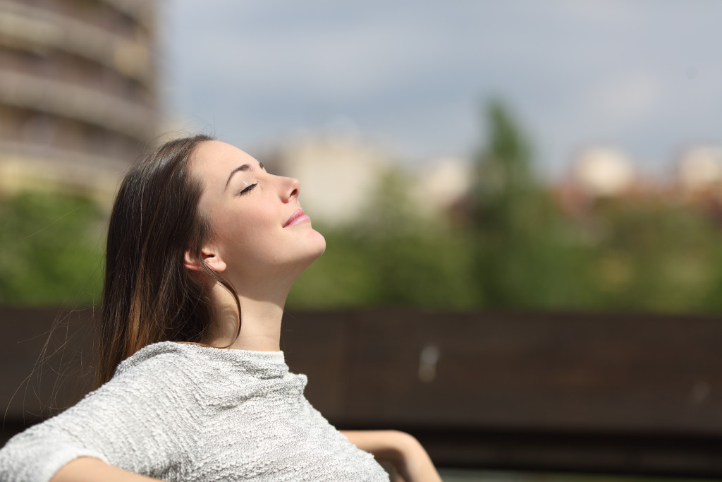 woman enjoying the fresh air